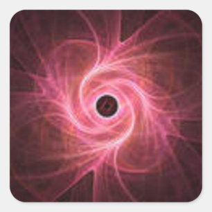 Red Swirl  Square Sticker
