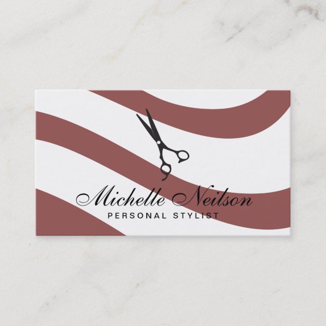 Red Swirl | Stylist (Next Appointment Card) (Front)