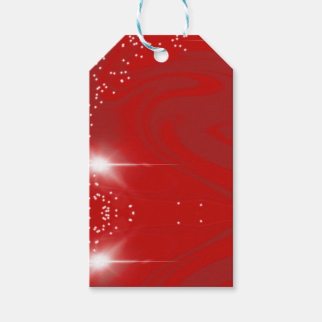 Red Swirls gift tag (Front)