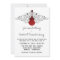 Red Swirls Guitar Wedding Invitation