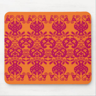 Red Swirls&Paisley Decorative Pattern mousepad