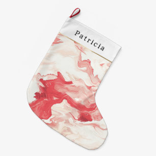 Red Swirls Peppermint Christmas Large Christmas Stocking