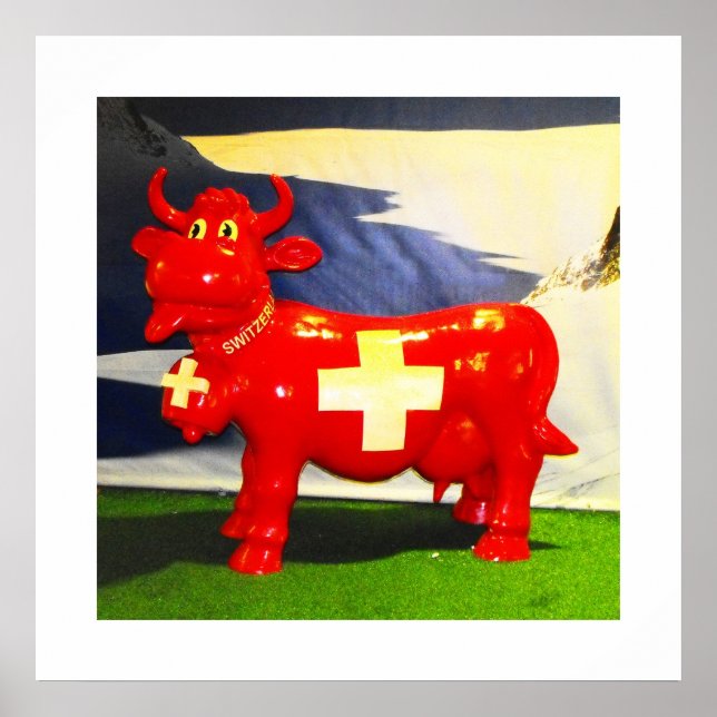 Red Swiss cow Poster (Front)
