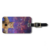 Red Tabby Cat Taking a Selfie in Space