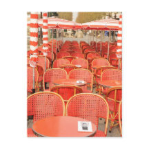 Red tables design