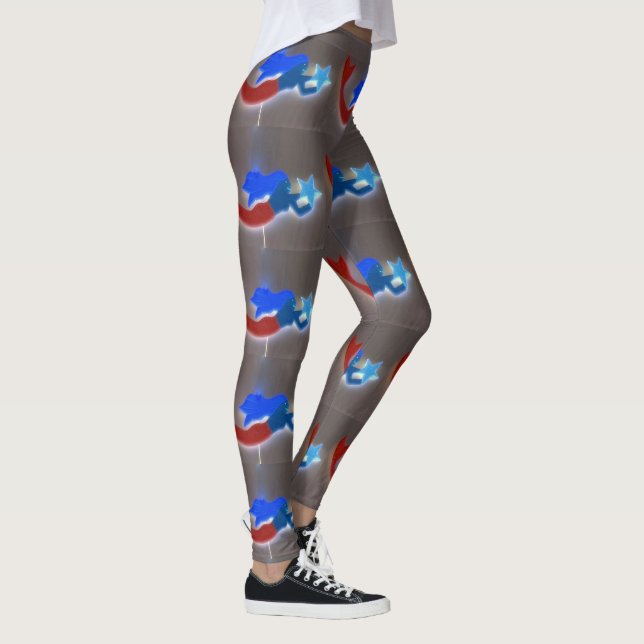 red-tail blue mermaids grey leggings (Right)