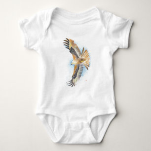 Red Tail Hawk Art Baby Bodysuit