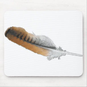 Red-tail Hawk feather Mouse Pad