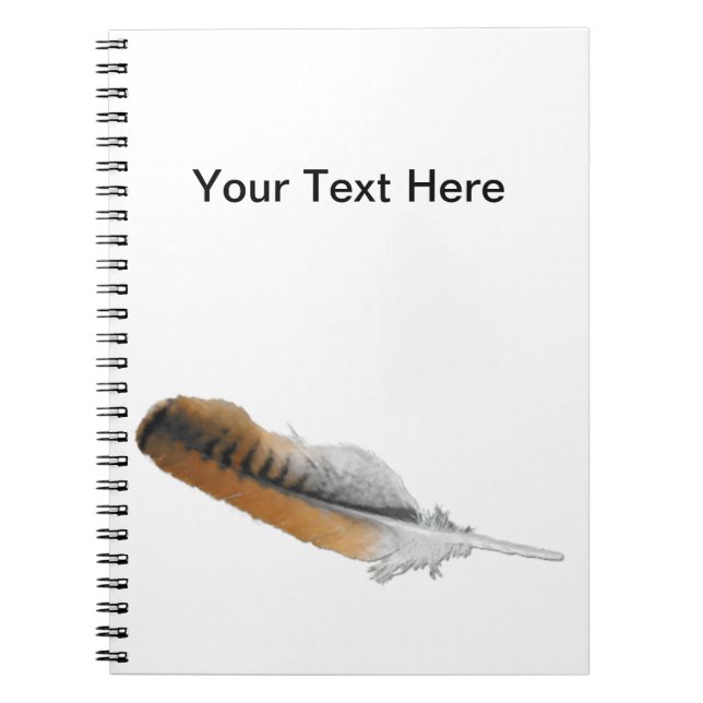 Red-tail Hawk feather Spiral Notebook (Front)