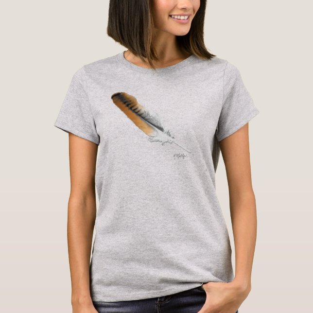 Red-tail Hawk feather T-Shirt (Front)