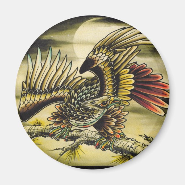 "Red Tail Hawk" Magnet (Front)