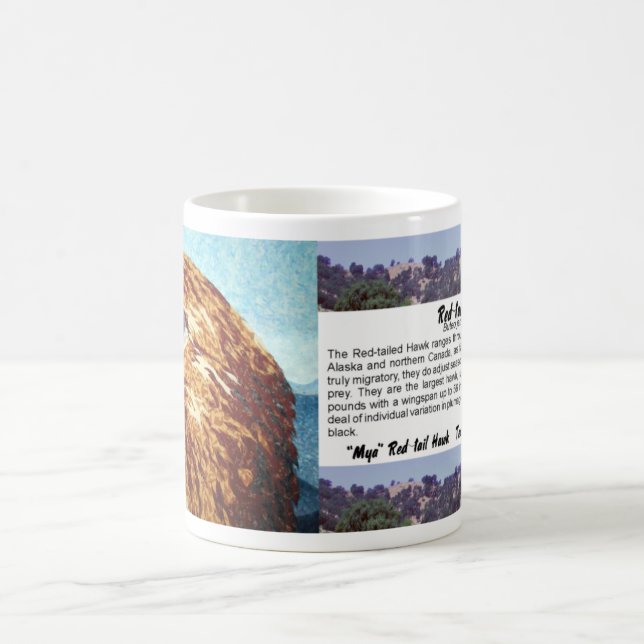 Red-tail Hawk textile Coffee Mug (Center)
