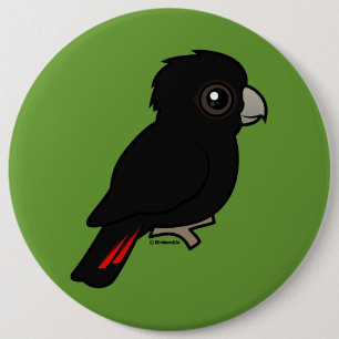 Red-tailed Black Cockatoo 6 Cm Round Badge