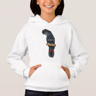 Red-tailed black cockatoo bird cartoon
