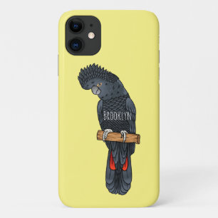 Red-tailed black cockatoo bird cartoon Case-Mate iPhone case