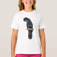 Red-tailed black cockatoo bird cartoon