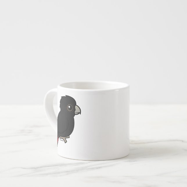 Red-tailed Black Cockatoo Espresso Cup (Front Left)