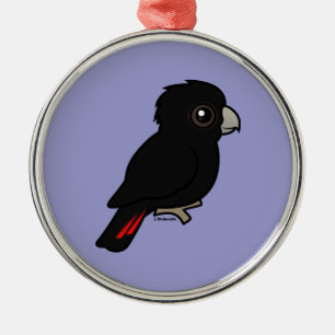 Red-tailed Black Cockatoo Metal Tree Decoration