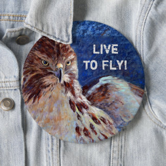 Red Tailed Hawk 6 Cm Round Badge