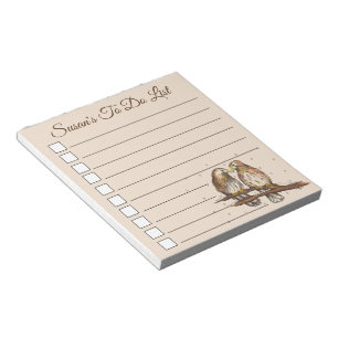 Red Tailed Hawk Bird Lovebirds To Do List Notepad