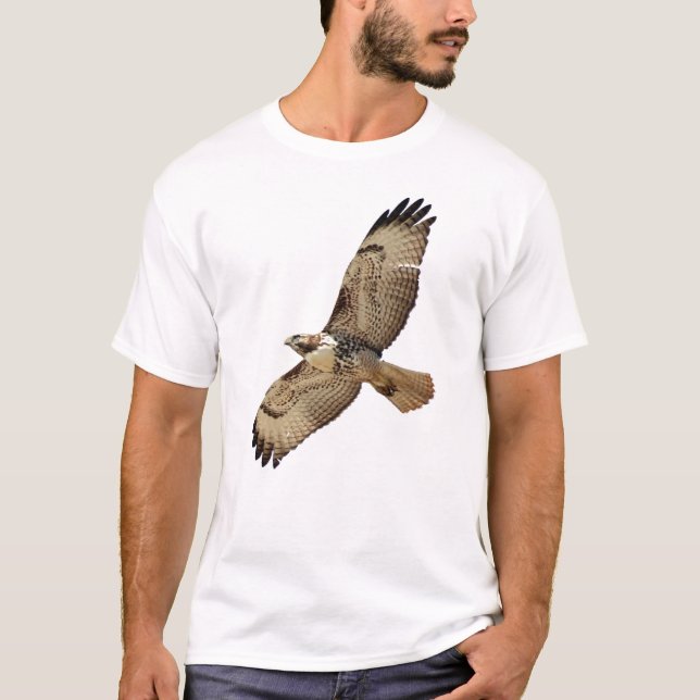 Red Tailed Hawk Bird Wildlife T-Shirt (Front)
