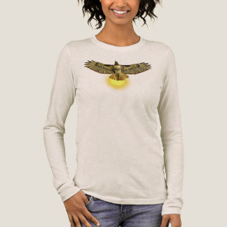 Red Tailed Hawk Flying Into the Sun Tri-Blend Shirt