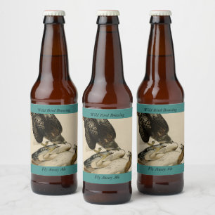 Red-tailed Hawk from Audubon's Birds of America Beer Bottle Label