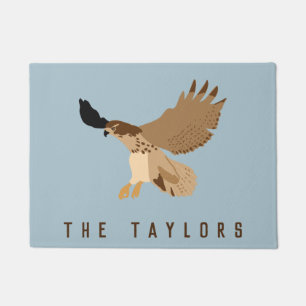 Red-Tailed Hawk in Flight Personalised Doormat