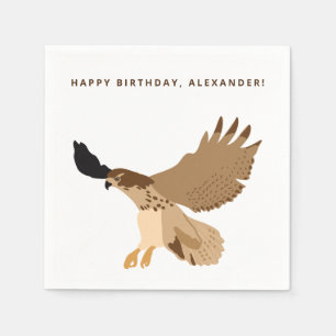 Red-Tailed Hawk in Flight Personalised Napkin