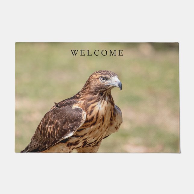 Red-tailed hawk in the Hudson Valley Doormat (Front)
