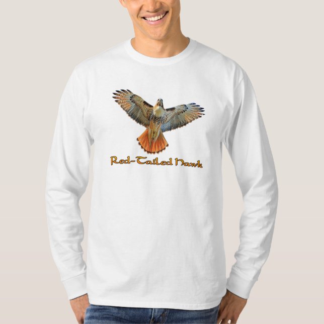 Red-Tailed Hawk Long T-Shirts (Front)