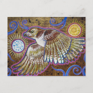Red-Tailed Hawk Painting Postcard