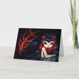 "Red Tailed Mermaid" Greeting Card