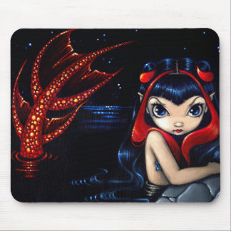 "Red Tailed Mermaid" Mousepad
