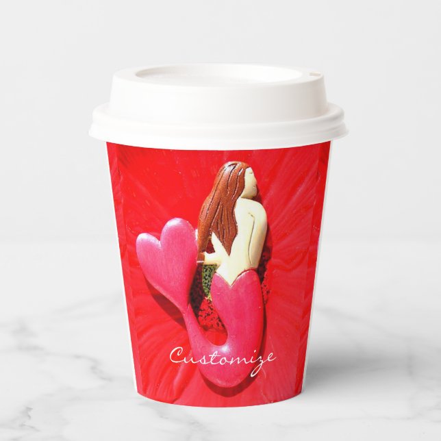 red-tailed sirena mermaid paper cup (Front)