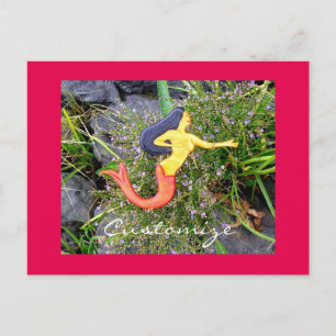 red-tailed sirena mermaid postcard