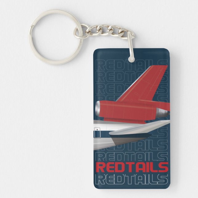 Red Tails Airliner Keychain (Front)