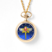 RED TALISMAN/EGYPTIAN WINGED ANKH,CORNUCOPIA Blue