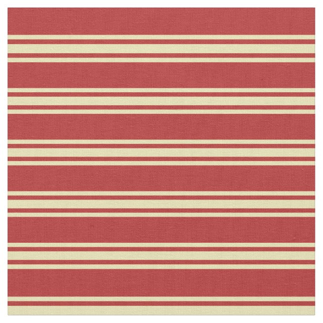 Red & Tan Colored Stripes Fabric (Close Up)