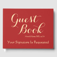 Red, Tan Generic Guestbook