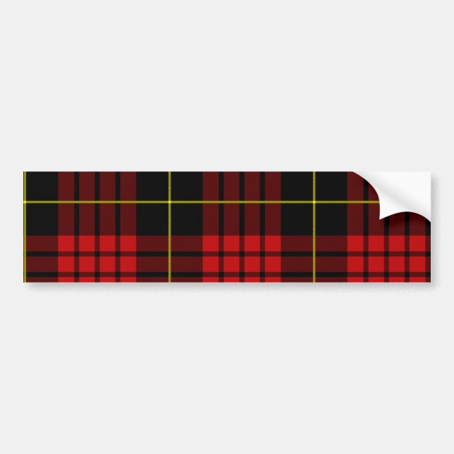 Red Tartan Bumper Sticker (Front)