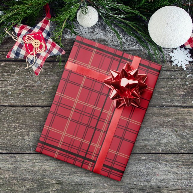 Red Tartan Christmas Holiday Wrapping Paper (Creator Uploaded)
