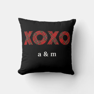 Red Tartan Christmas Pattern Cushion