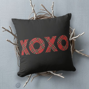 Red Tartan Christmas Pattern Cushion