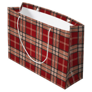 Red Tartan Large Gift Bag