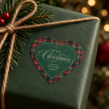 Red Tartan Plaid Forest Green Christmas Family