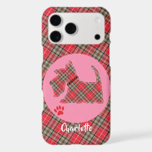 Red Tartan Plaid Scottie Dog Cute Dog Personalised