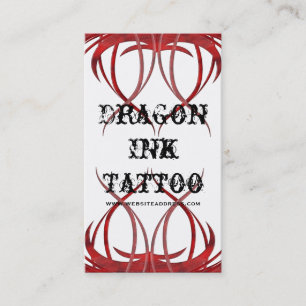 Red Tattoo Designed Business Cards