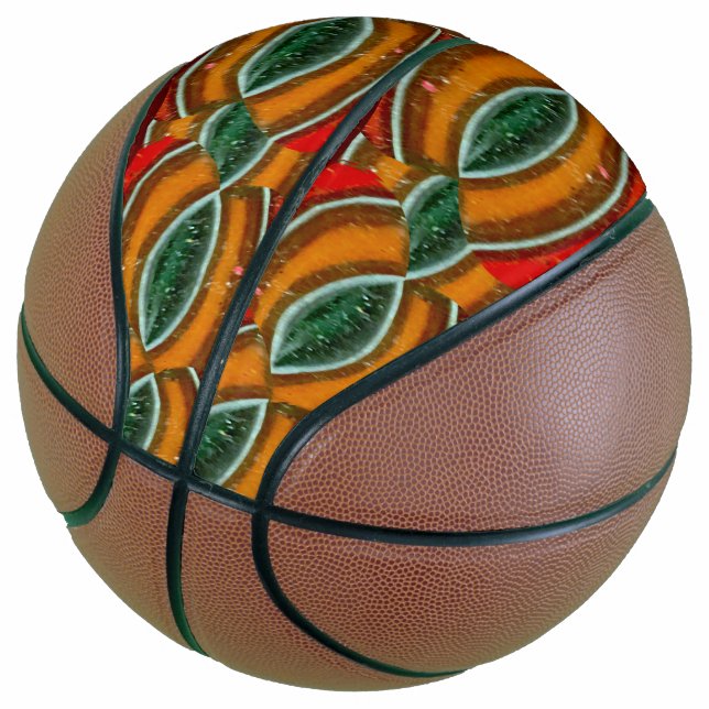 Red Tawny Green Locks Basketball (Angled)