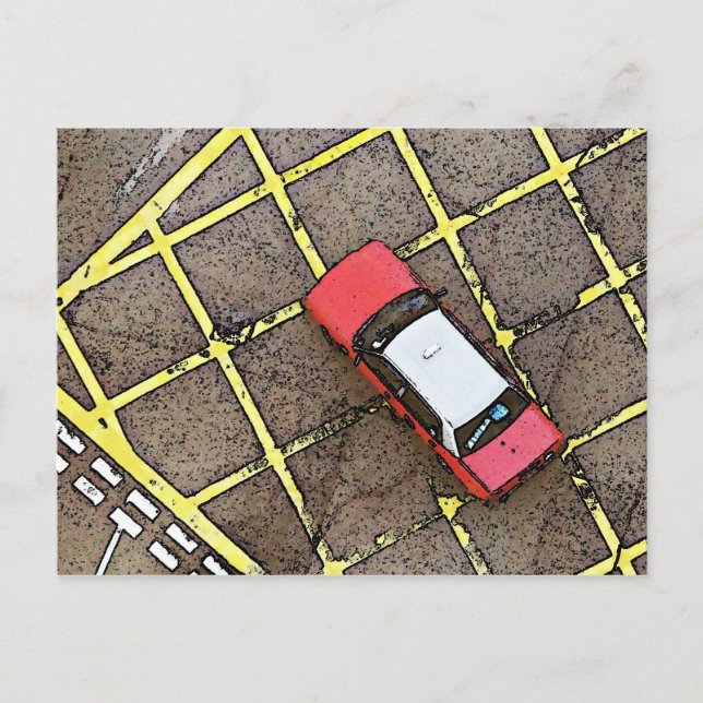 Red Taxi Postcard (Front)